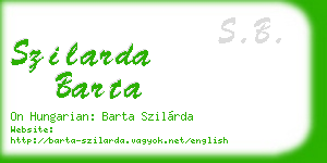 szilarda barta business card